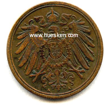 Photo 2 : DEUTSCHES REICH. 1 Pfennig 1915 A, ss+.