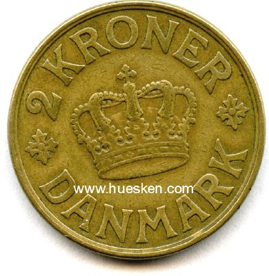DÄNEMARK - 2 KRONEN 1925 König Christian X....