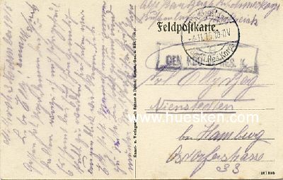 Foto 2 : POSTKARTE 'Beim Kegelspiel'. 1915 als Feldpost gelaufen...