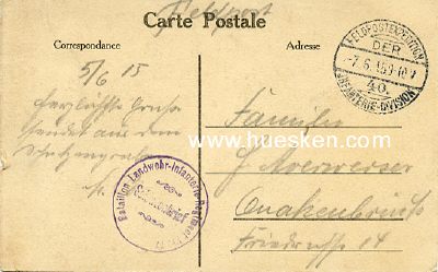 Foto 2 : POSTKARTE 'Im Schützengraben'. 1915 als Feldpost...