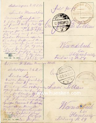 Foto 2 : 2 FARB-POSTKARTEN 'Voldendam' und 'Zaandam'. 1915 als...