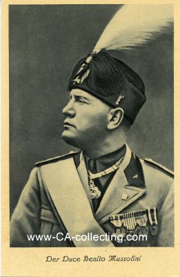 PHOTO-POSTKARTE 'Der Duce Benito Mussolini'. Gelaufen,...