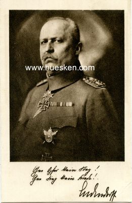 PHOTO-PORTRÄTPOSTKARTE General Ludendorff....