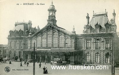 POSTKARTE ROUBAIX. 'La Gare'.