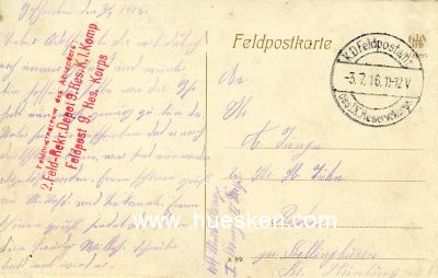 Photo 2 : POSTKARTE GIVENCHY. 1916 gelaufen, Truppenstempel.