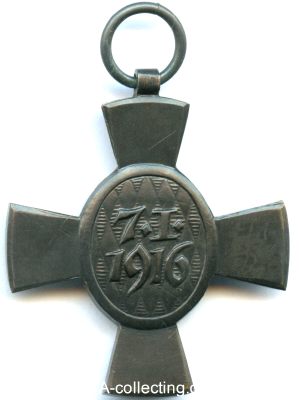 Photo 2 : KÖNIG LUDWIG-KREUZ 1916. Bronze patiniert. 46x40mm...