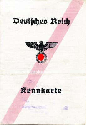 KENNKARTE DEUTSCHES REICH ausgestellt Krainburg 1942...
