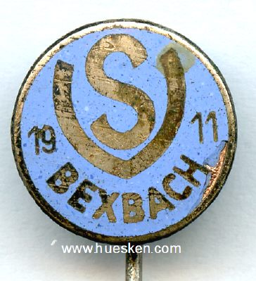 SV BEXBACH 1911. Emaillierte Vereinsnadel um 1960, 14mm,...