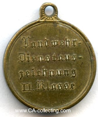 Foto 2 : LANDWEHR-DIENSTAUSZEICHNUNG 2.KLASSE 1913. Miniatur...