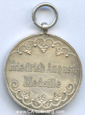 Foto 3 : SILBERNE FRIEDRICH AUGUST-MEDAILLE 1905. Silber. 28mm am...