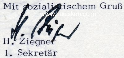 ZIEGNER, Heinz. SED-Politiker, 1. Sekretär der...
