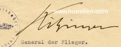KITZINGER, Karl. General der Flieger,...