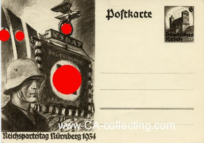 GANZSACHE-POSTKARTE zum Reichsparteitag Nürnberg...