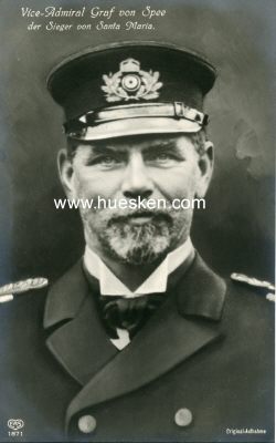 PHOTO-PORTRÄT-POSTKARTE Vice-Admiral Graf von Spee...