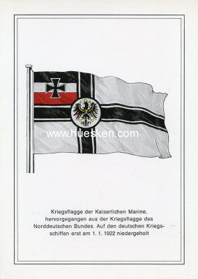 FARB-POSTKARTE 'Kriegsflagge der Kaiserlichen Marine'....