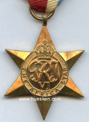 Photo 2 : AFRICA STAR 1939-1945 König Georg VI. Bronze 38mm am...