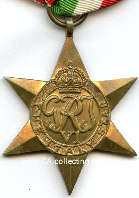 Photo 3 : ITALY STAR 1939-1945 König Georg VI. Bronze 38mm am...
