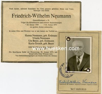 NEUMANN, FRIEDRICH-WILHELM - 1 AKTENORDNER. mit ca. 80...