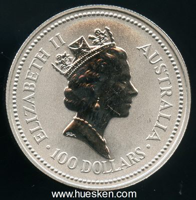 Foto 2 : 100 DOLLARS 1991 KOALA Königin Elisabeth II. Gewicht...
