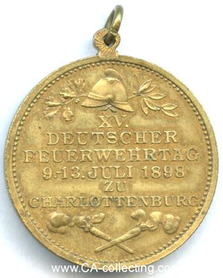 Photo 2 : MEDAILLE 1898 zum XI. Deutschen Feuerwehrtag 9.-13.Juli...