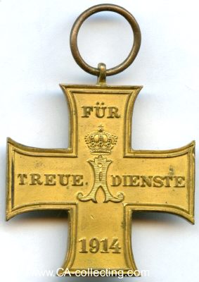 Photo 2 : KREUZ FÜR TREUE DIENSTE 1914-1918. Goldbronze. 36mm...