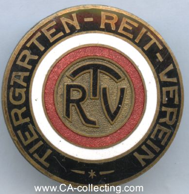 TIERGARTEN. Abzeichen des Tiergarten-Reit-Verein um 1925....