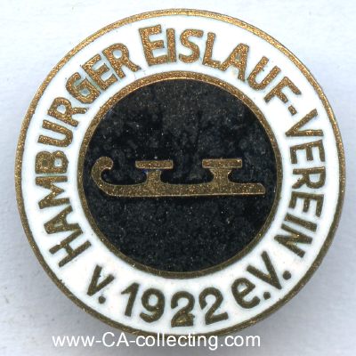 HAMBURGER EISLAUF-VEREIN VON 1922. Mitgliedsabzeichen um...