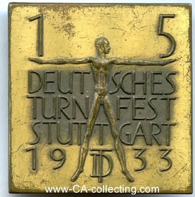 STUTTGART. Abzeichen zum 15. Deutschen Turnfest 1933 in...