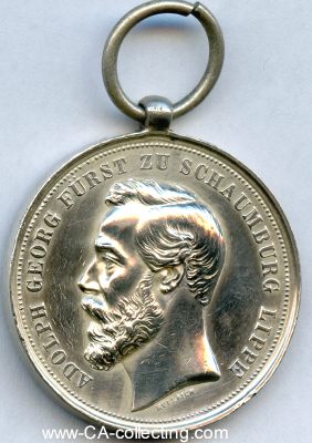 SILBERNE VERDIENSTMEDAILLE Fürst Adolph Georg...