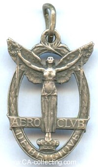 MEMBERSHIP MEDAL AERO CLUB DE BELGIQUE ABOUT 1905