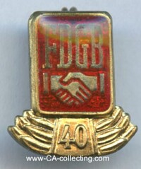 FDGB HONOR STICKPIN FOR 40 YEARS