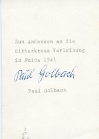 AUTOGRAPH GOLBACH,