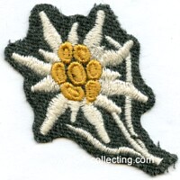 EMBROIDERED EDELWEISS CAP INSIGNIA
