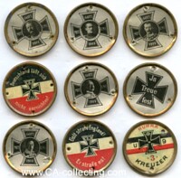 9 DIFFERENT PATRIOTIC BUTTONS WW I