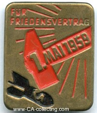 FDGB BADGE FOR THE 1st MAY 1959.