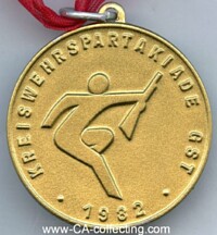 GOLDENE SIEGERMEDAILLE DER GST-KREISWEHRSPARTAKIADE 1982.