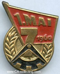FDGB BADGE FOR THE 1st MAY 1960.
