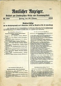 WAHLVORSCHLÄGE FÜR DIE REICHSTAGSWAHL AM 6. NOVEMBER 1932