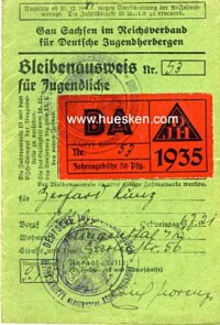 DJH IDENTIFICATION CARD 1935