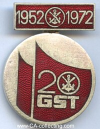 JUBILÄUMSMEDAILLE 1972 '20 JAHRE GST'.