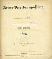 ARMEE-VERORDNUNGS-BLATT 1876.