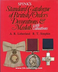 STANDARD CATALOGUE OF BRITISH ORDERS, DECORATIONS & MEDALS WITH VALUATIONS.