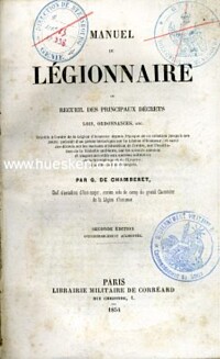 ORDER OF THE LEGION OF HONOR MANUEL DU LÉGIONAIRE.