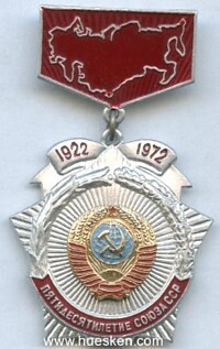 MEDAL 50th ANNIVERSARY OF SOVIET LABOR UNION 1972.