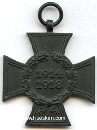 CROSS OF HONOR 1914-1918 FOR WIDOWS AND PARENTS.