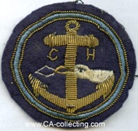 UNKNOWN HAND EMBROIDERED CAP BADGE ABOUT 1940.