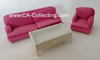LUNDBY DOLLHOUSE LIVING ROOM COUCH WITH TABLE.