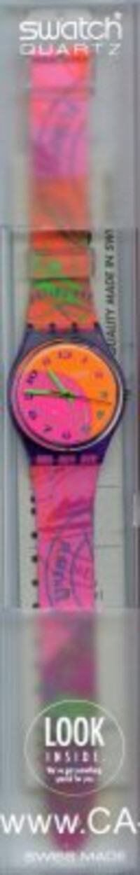 SWATCH 1993 GENT FLUO SEAL GV106 WITHOUT DATE.