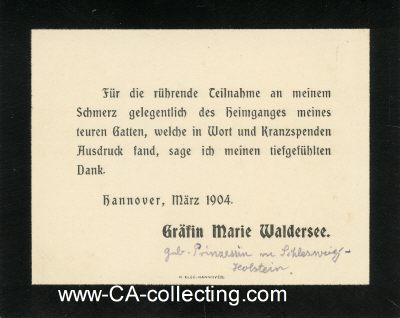 Photo 2 : WALDERSEE, Alfred von. Preußischer...