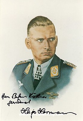 HERRMANN, Hajo. Oberst der Luftwaffe, Kampf- und...